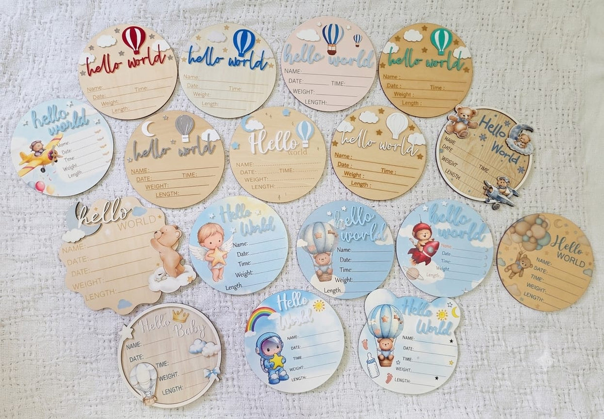 Baby Boy Birth Announcement Signs 👶🩵