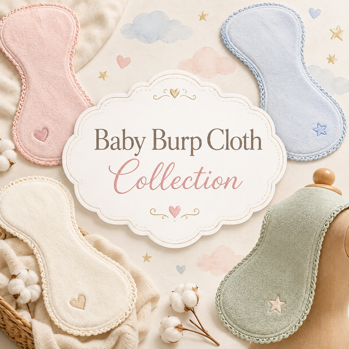 Baby Burp Cloth Collection 👶🏻🍼