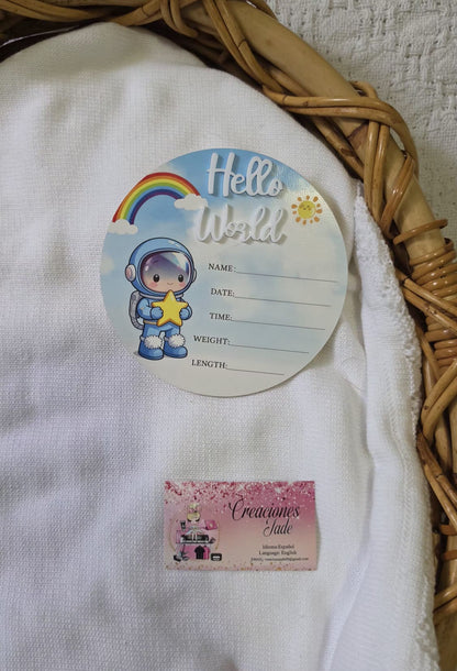 Baby Boy Birth Announcement Signs 👶🩵