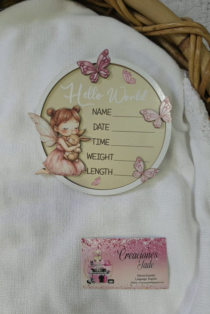 Baby Girl Birth Announcement Signs 👶✨