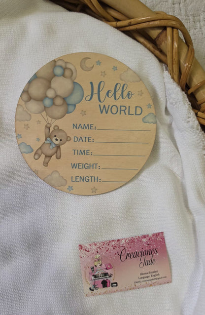 Baby Boy Birth Announcement Signs 👶🩵