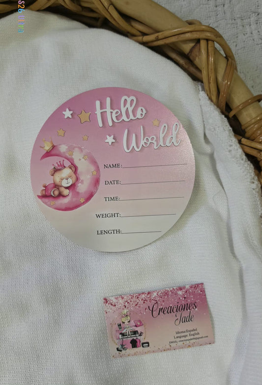 Baby Girl Birth Announcement Signs 👶✨