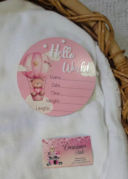 Baby Girl Birth Announcement Signs 👶✨