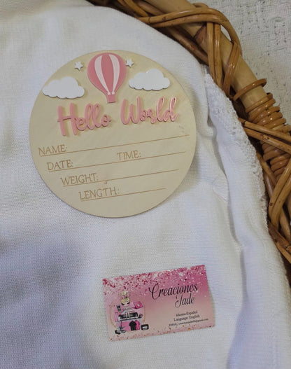 Baby Girl Birth Announcement Signs 👶✨