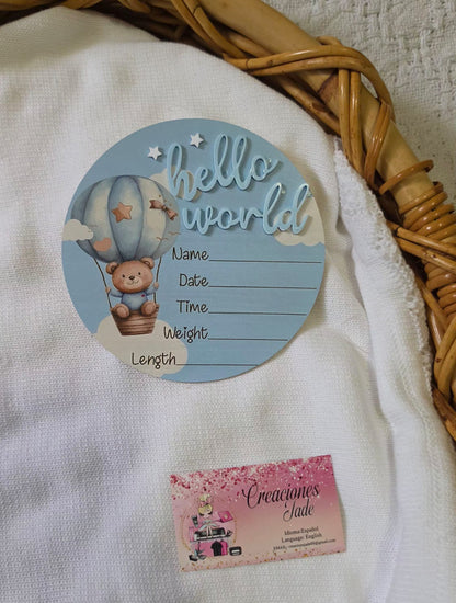 Baby Boy Birth Announcement Signs 👶🩵