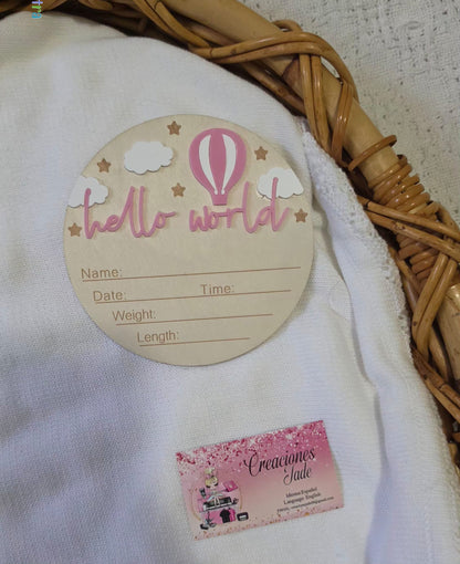 Baby Girl Birth Announcement Signs 👶✨