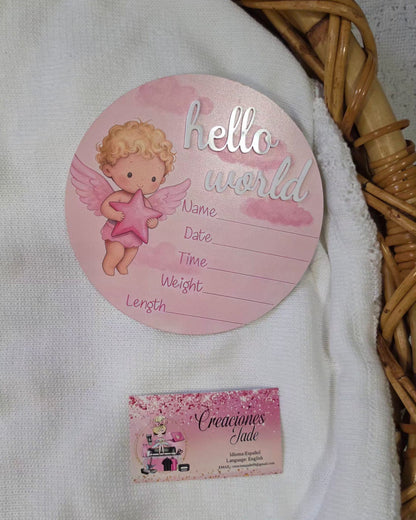 Baby Girl Birth Announcement Signs 👶✨