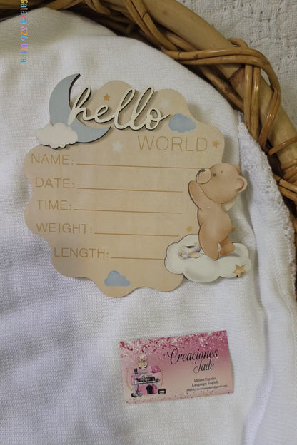 Baby Boy Birth Announcement Signs 👶🩵