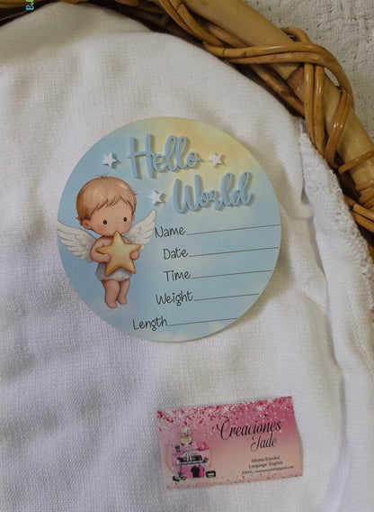Baby Boy Birth Announcement Signs 👶🩵