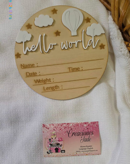 Baby Boy Birth Announcement Signs 👶🩵