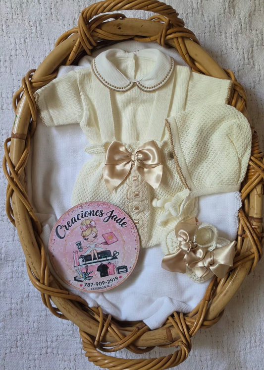 Little Sunshine Knitted Baby Girl Set ☀️