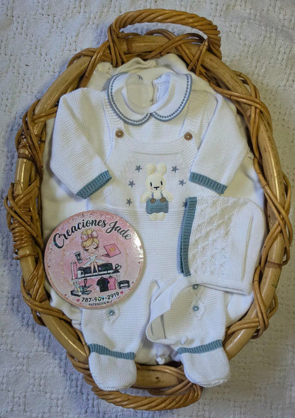 Little Bunny Dreams Knitted Baby Set ✨