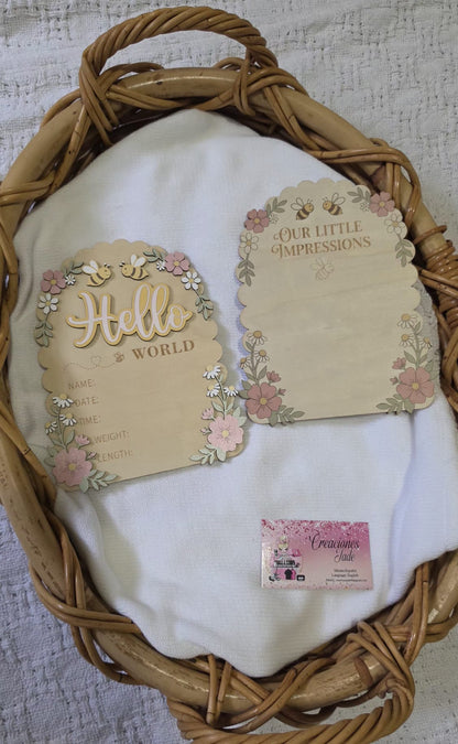 Baby Girl Birth Announcement Signs 👶✨