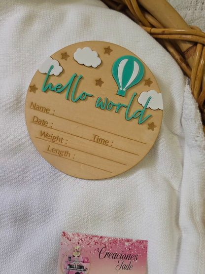 Baby Boy Birth Announcement Signs 👶🩵