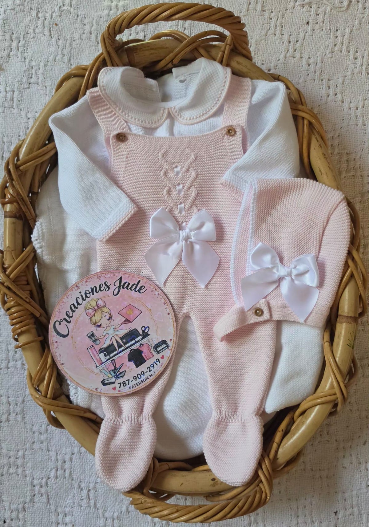 Sweetheart Knitted Baby Girl Set 💕