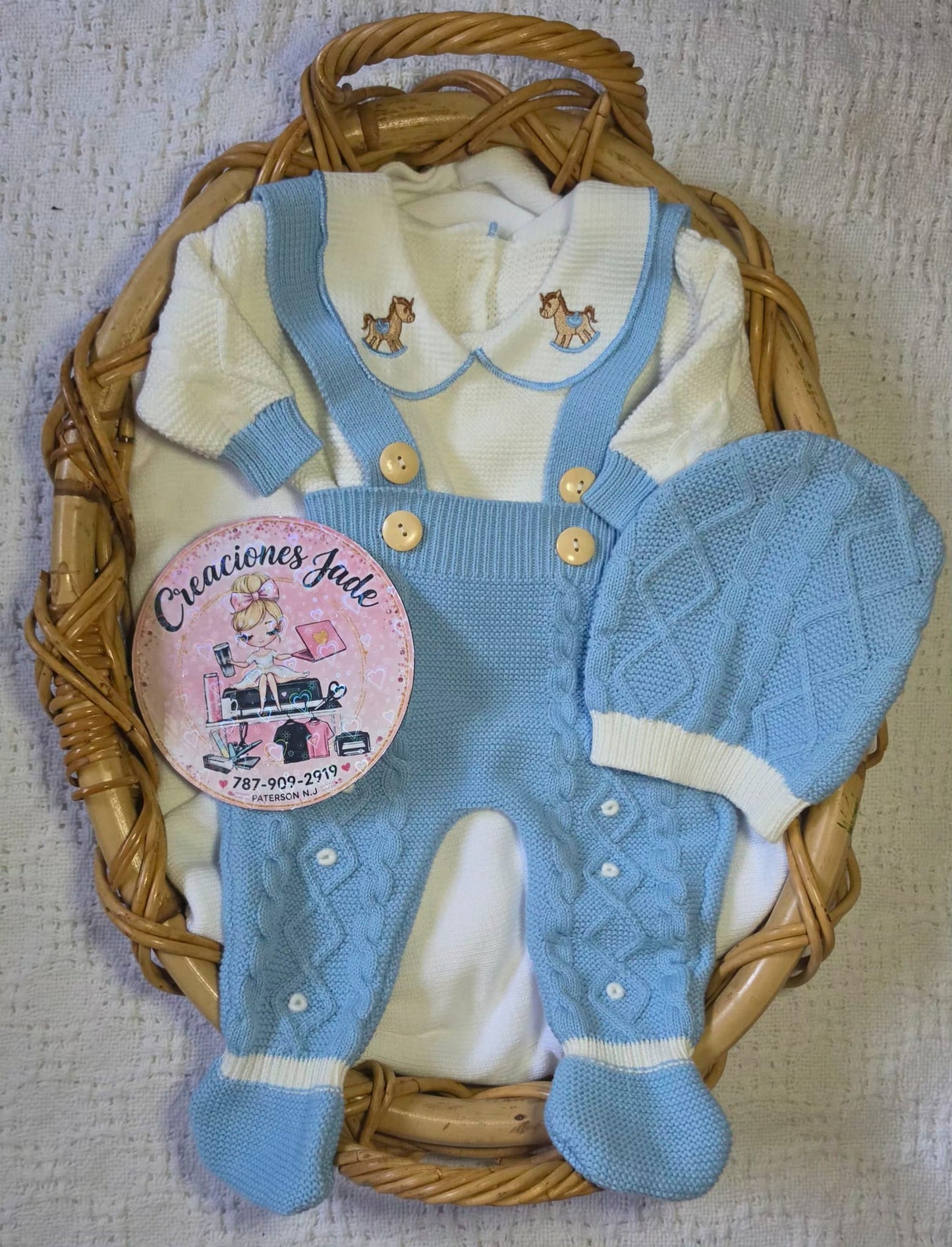 Little Rocking Horse Knitted Baby Set 🧸✨