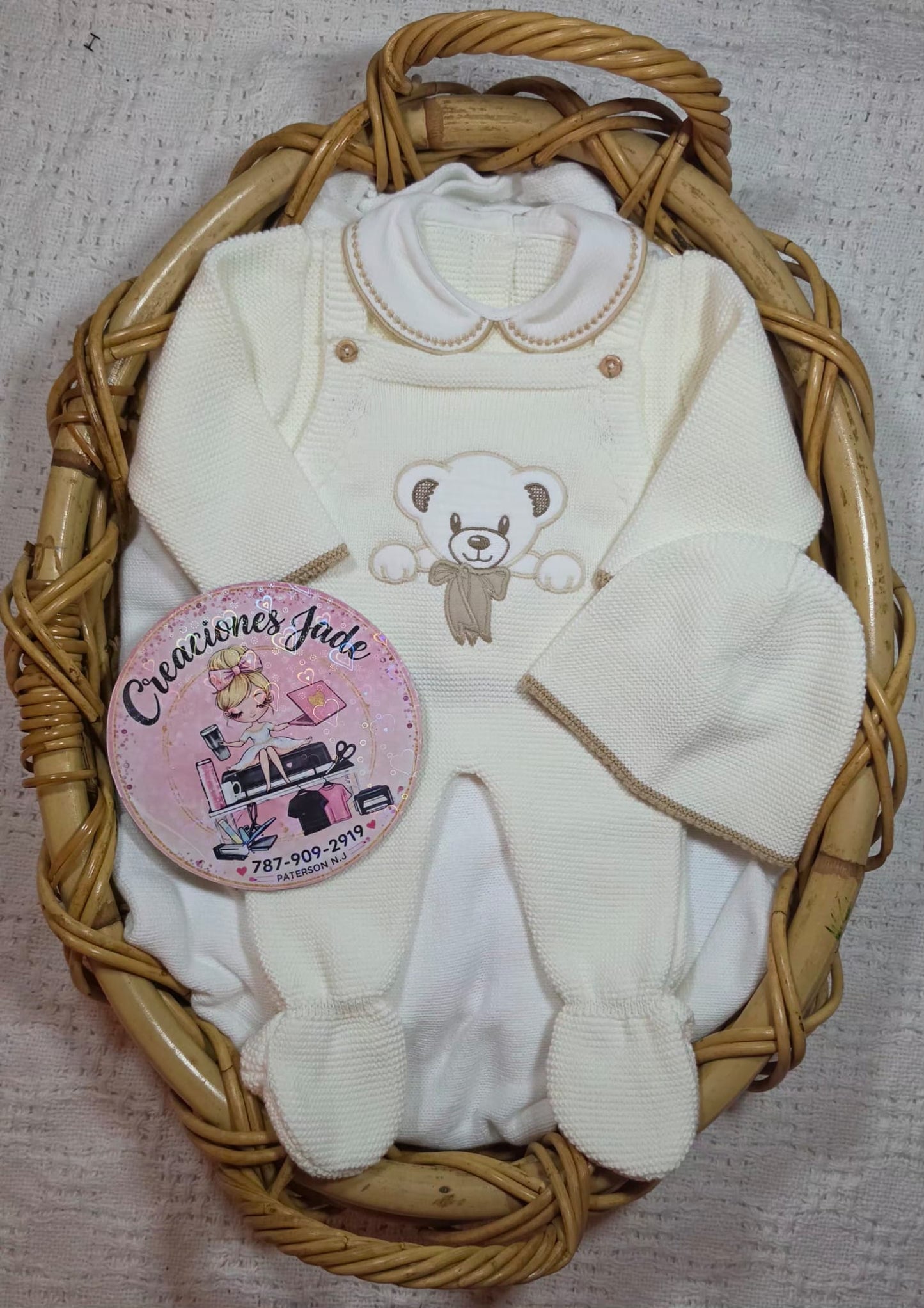 Teddy Bear Cuddles Knitted Baby Set ✨