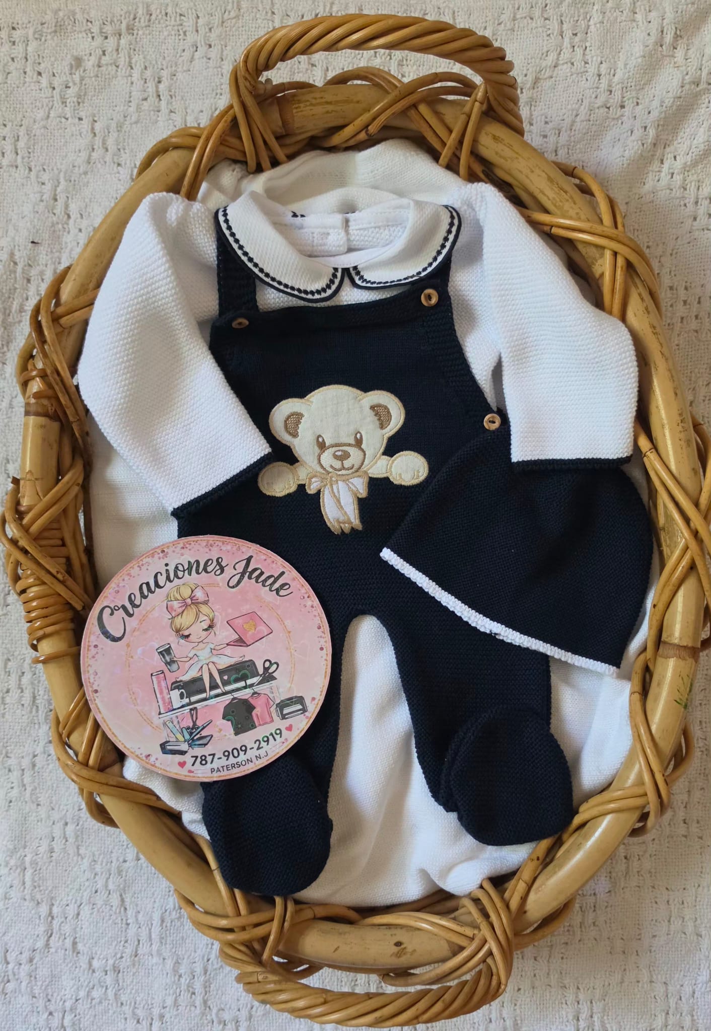 Teddy Bear Cuddles Knitted Baby Set ✨