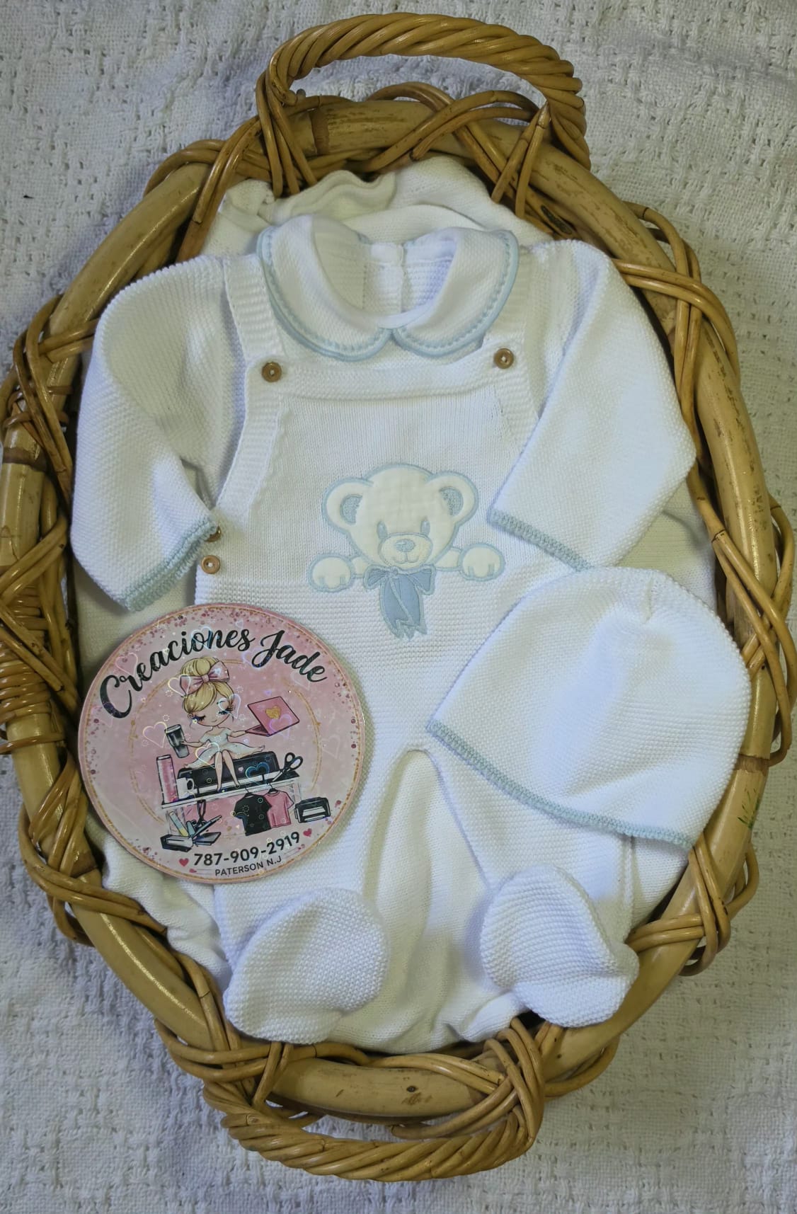Teddy Bear Cuddles Knitted Baby Set ✨