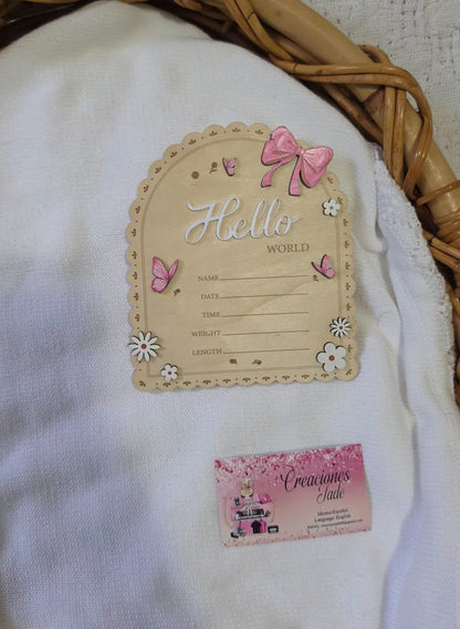 Baby Girl Birth Announcement Signs 👶✨