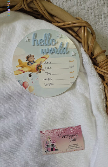 Baby Boy Birth Announcement Signs 👶🩵