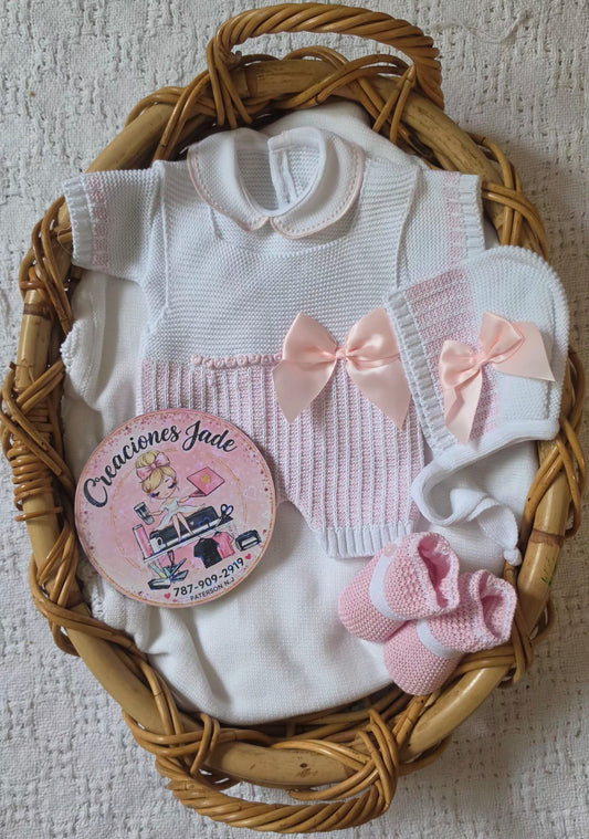 Sweet Elegance Baby Girl Knit Set 🎀