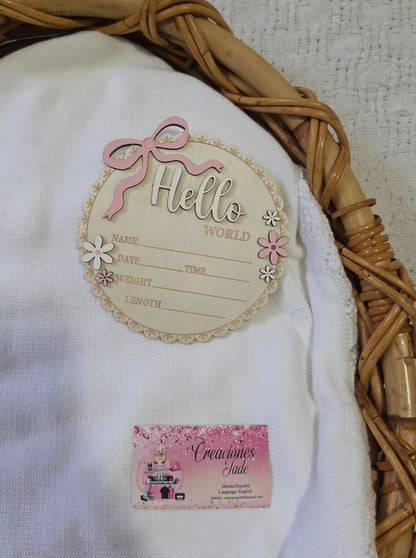 Baby Girl Birth Announcement Signs 👶✨