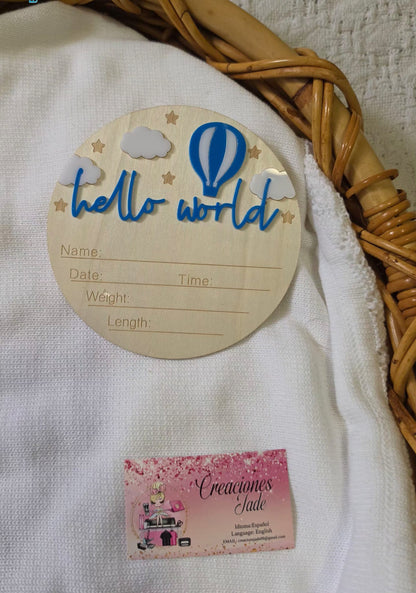 Baby Boy Birth Announcement Signs 👶🩵