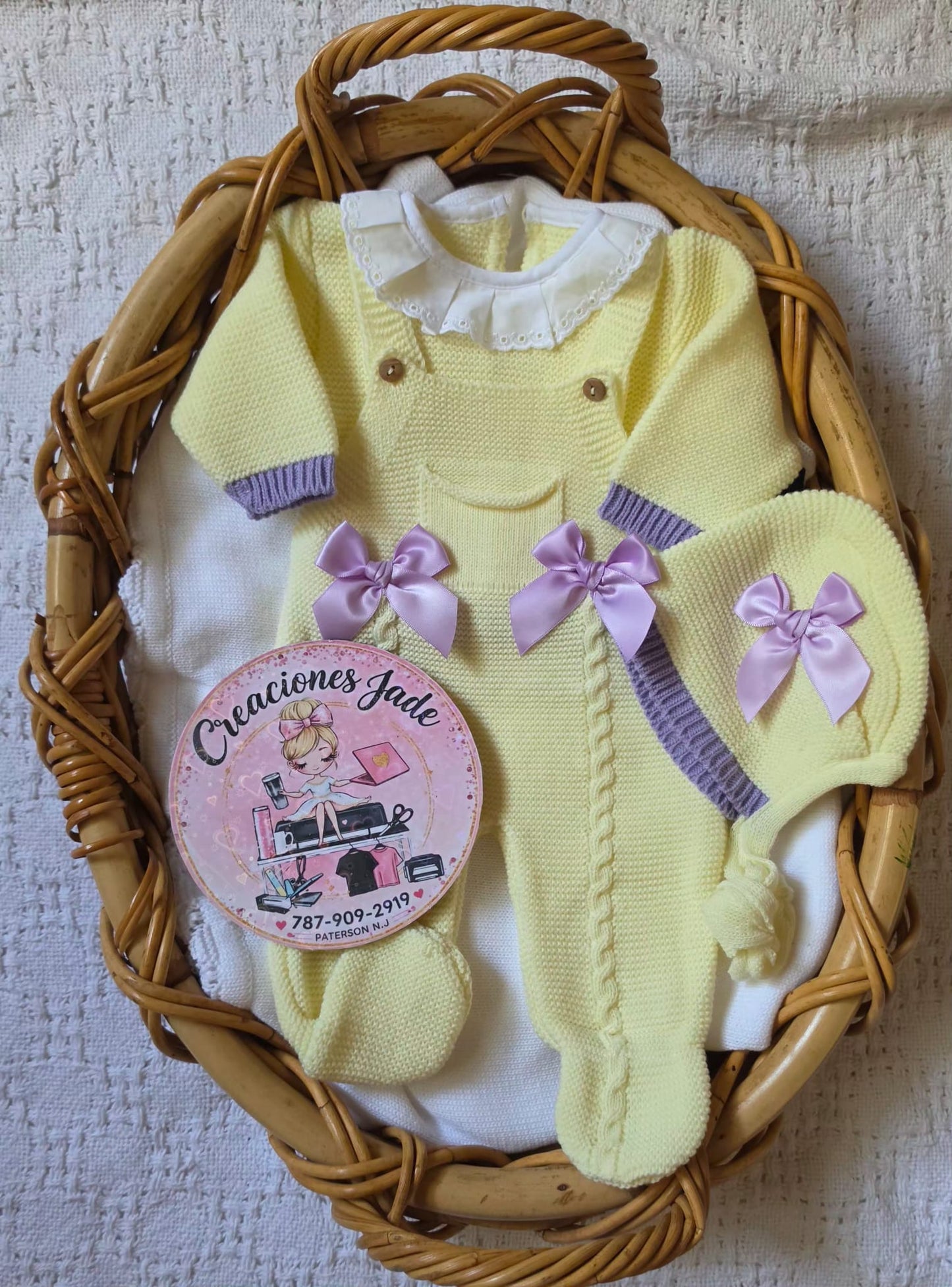 Sweet Bow Knit Baby Set 🎀👶