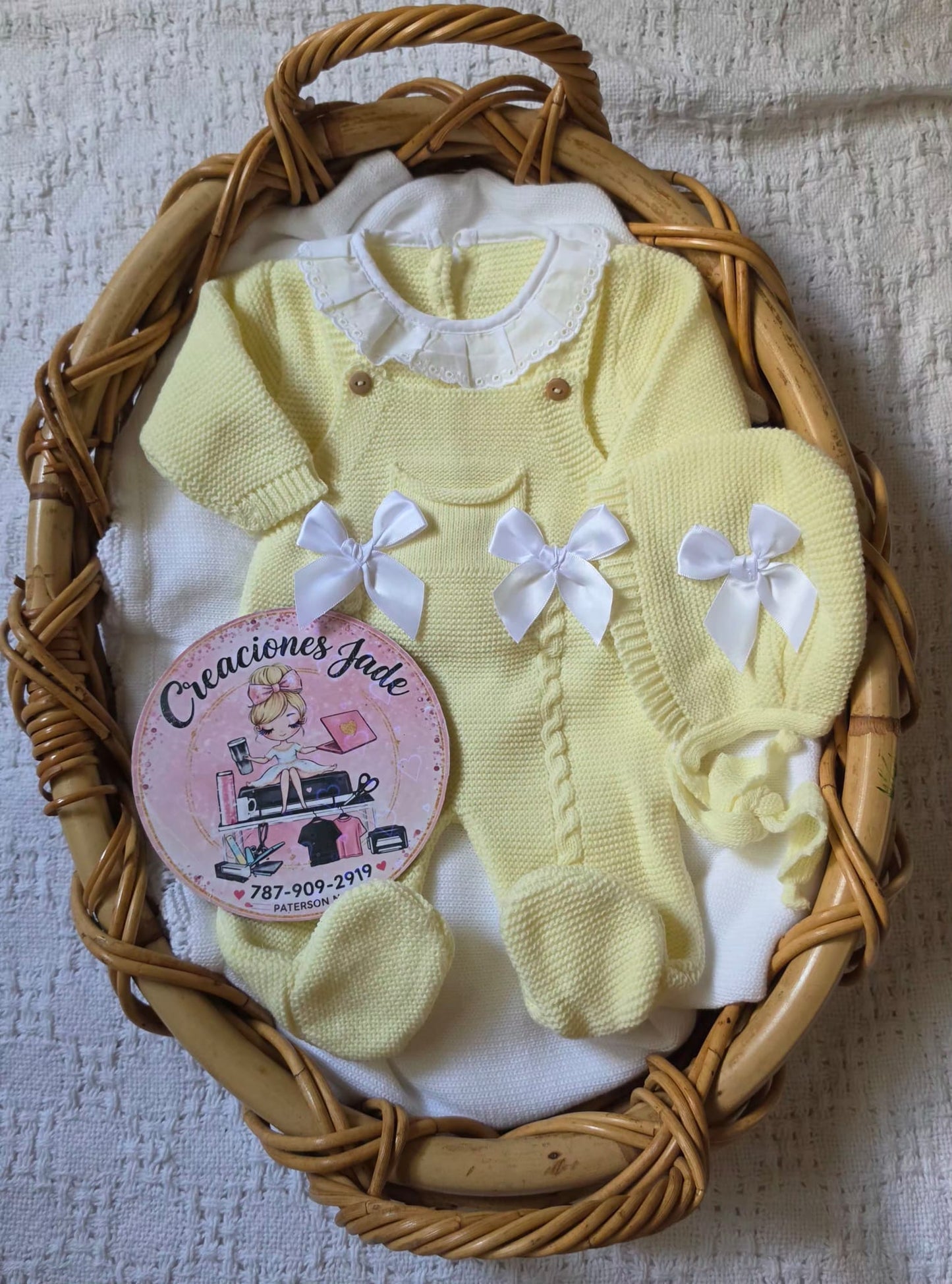 Sweet Bow Knit Baby Set 🎀👶