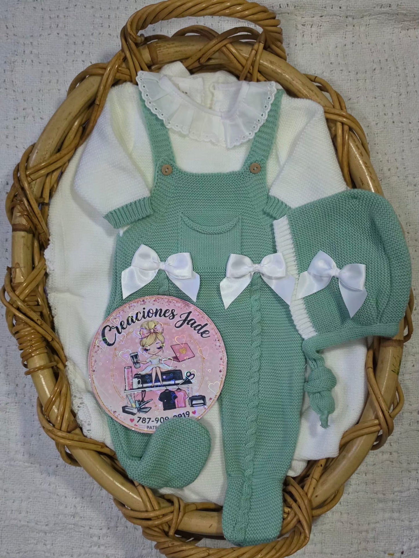 Sweet Bow Knit Baby Set 🎀👶