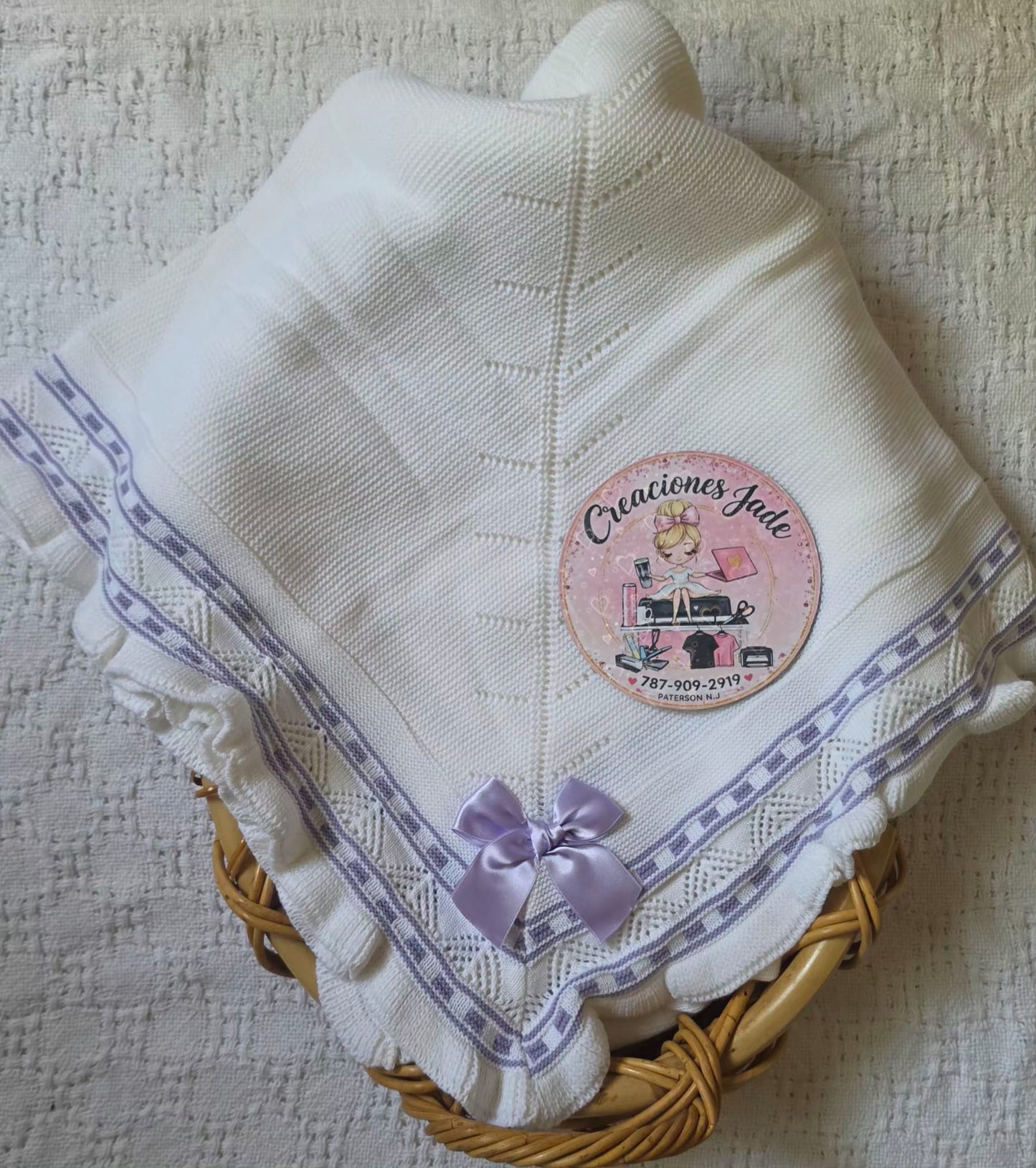 Elegant Ruffle Knit Baby Blanket 🎀✨