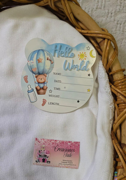 Baby Boy Birth Announcement Signs 👶🩵